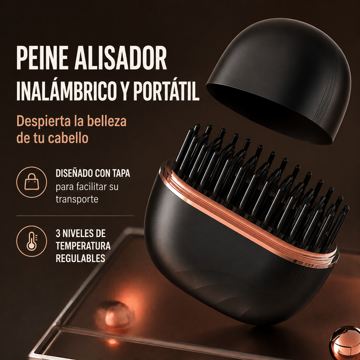 LissGo™ Cepillo Alisador Portátil